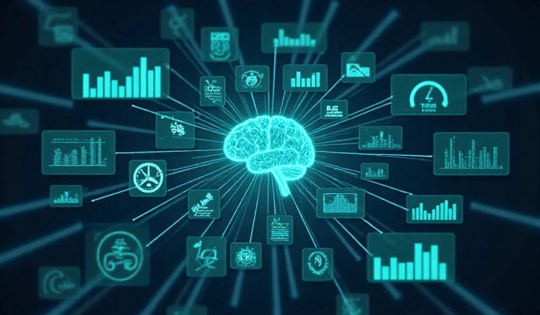 Wykresy i dane analityczne symbolizujące wykorzystanie plików cookie do poprawy wydajności strony